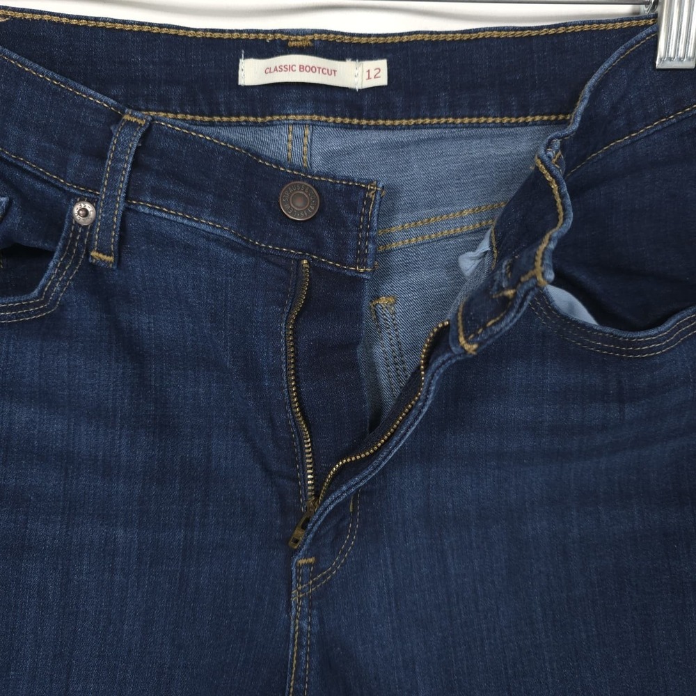 LEVI'S Women's 12 Jeans Classic Bootcut Stretch Flare Dark Wash A1660-0004 - Picture 10 of 14